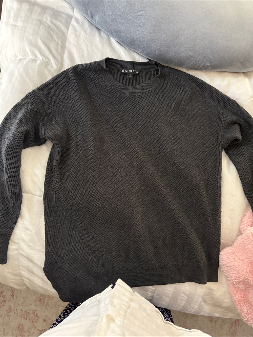 Athleta womens Dark Charcoal Crewneck Sweater